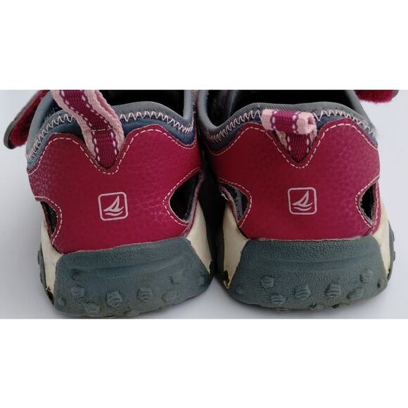 Sperry Top-Sider Girls Wet Tech Fish Water Sandals Raspberry Pink Size 5 Leather - Picture 4 of 8